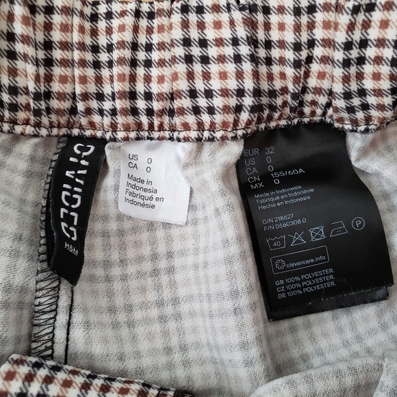 H&M High Rise Plaid Pants - Picture 4 of 5